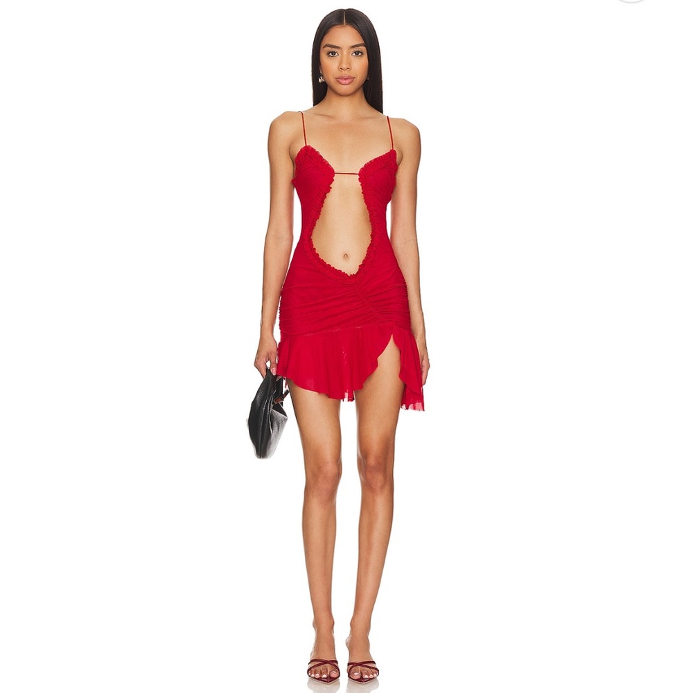 Jaded London Red Mini Fatale Dress in Red Elegant Red Women's Dress